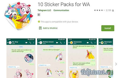 10 packs sticker for wa