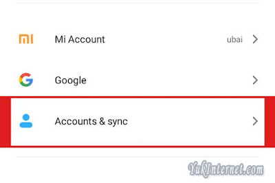 account and sync xiaomi